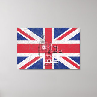 Flagge und Symbole Großbritanniens ID154 Leinwanddruck