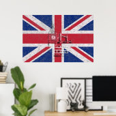 Flagge und Symbole Großbritanniens ID154 Poster (Heimbüro)
