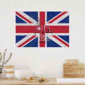 Flagge und Symbole Großbritanniens ID154 Poster (Küche)
