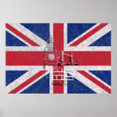 Flagge und Symbole Großbritanniens ID154 Poster (Vorne)