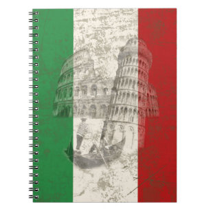 Flagge und Symbole Italiens ID157 Notizblock