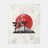 Flagge und Symbole Japans ID153 Fleecedecke (Vorderseite)