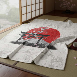Flagge und Symbole Japans ID153 Fleecedecke