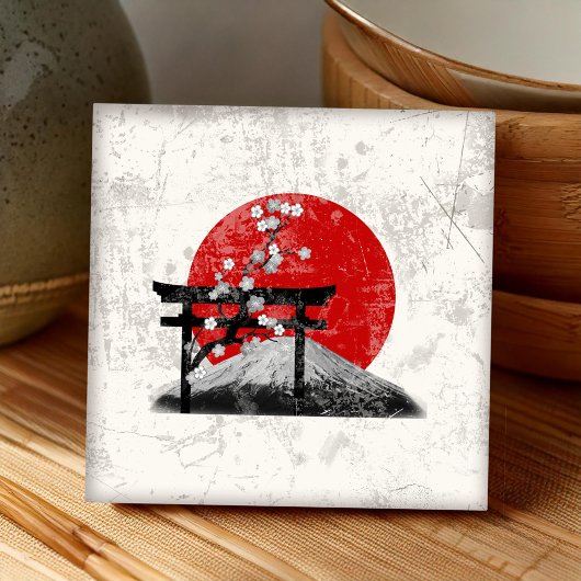Flagge und Symbole Japans ID153 Fliese