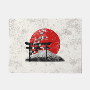 Flagge und Symbole Japans ID153 Fußmatte