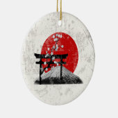 Flagge und Symbole Japans ID153 Keramik Ornament (Rechts)