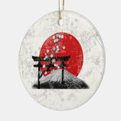 Flagge und Symbole Japans ID153 Keramik Ornament (Links)