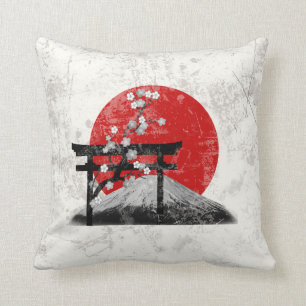 Flagge und Symbole Japans ID153 Kissen