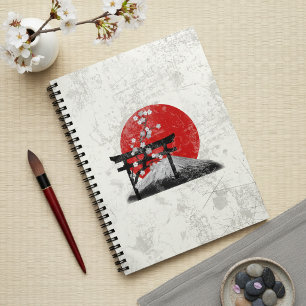 Flagge und Symbole Japans ID153 Notizblock