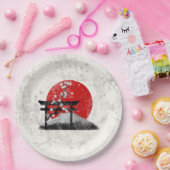 Flagge und Symbole Japans ID153 Pappteller (Party)