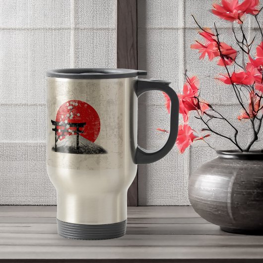 Flagge und Symbole Japans ID153 Reisebecher