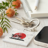 Flagge und Symbole Japans ID153 Schlüsselanhänger (Vorderseite rechts)