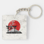 Flagge und Symbole Japans ID153 Schlüsselanhänger (Rückseite)