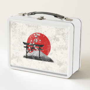 Flagge und Symbole von Japan ID153 Metall Lunch Box