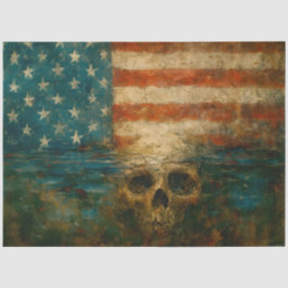 Flagge und Totenkopf im Wasser Dekorative Papiere  Seidenpapier