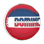Flagge und Wappen der Dominikanischen Republik Baseball (Vorderseite Links)