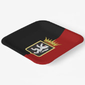 Flagge und Wappen des Aostatals (Italien) Pappteller (Gewinkelt)