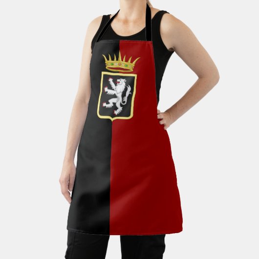 Flagge und Wappen des Aostatals (Italien) Schürze (InSitu)