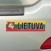 Flagge und Wappen Litauens Autoaufkleber (Auf Auto)
