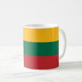 Flagge und Wappen Litauens Kaffeetasse (VorderseiteRechts)
