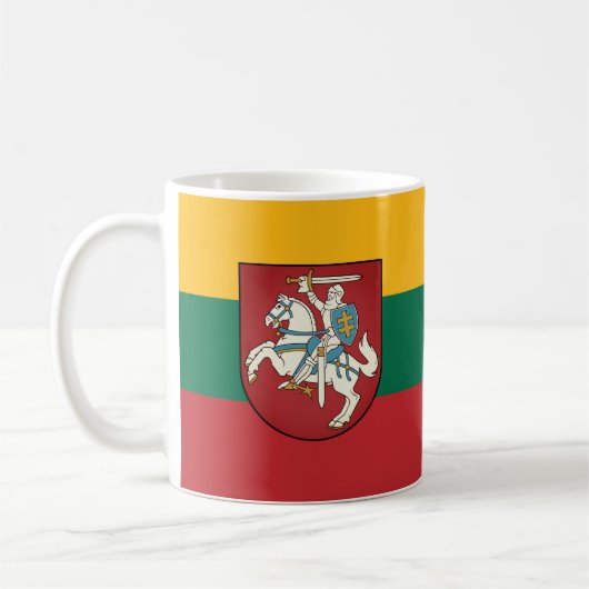 Flagge und Wappen Litauens Kaffeetasse (Links)