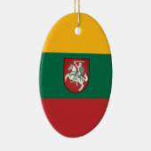 Flagge und Wappen Litauens Keramik Ornament (Rechts)