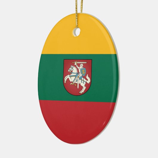 Flagge und Wappen Litauens Keramik Ornament (Links)