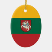 Flagge und Wappen Litauens Keramik Ornament (Vorne)