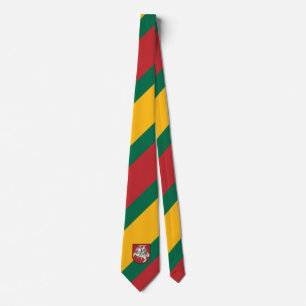 Flagge und Wappen Litauens Krawatte