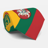 Flagge und Wappen Litauens Krawatte (Gerollt)