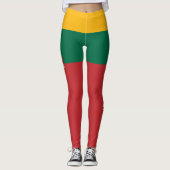 Flagge und Wappen Litauens Leggings (Vorderseite)