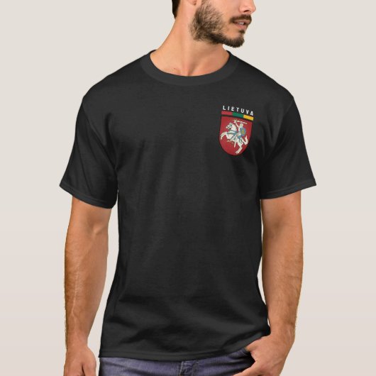 Flagge und Wappen Litauens T-Shirt (Vorderseite)
