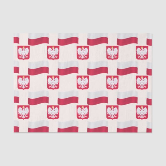 Flagge und Wappen Polen Seidenpapier (Vorderseite)