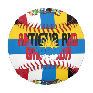 Flagge und Wappen von Antigua und Barbuda Baseball