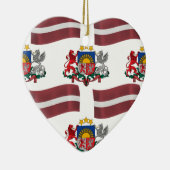 Flagge und Wappen von Lettland Keramik Ornament (Rechts)