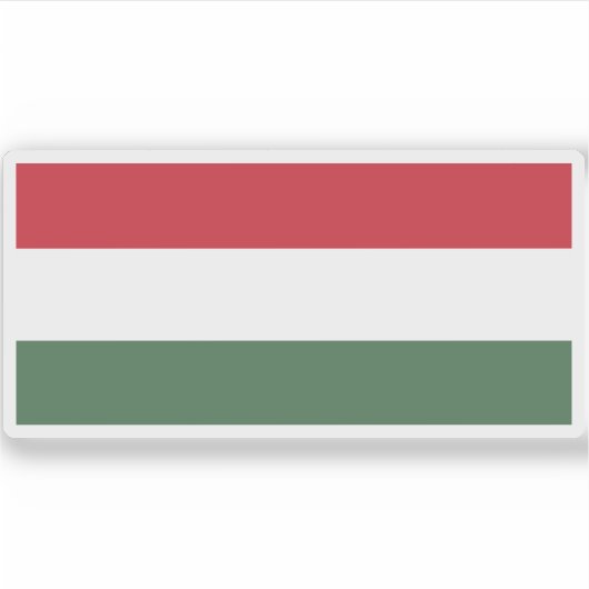 Flagge Ungarns Aufkleber (Vorderseite)