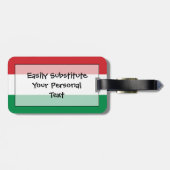 Flagge Ungarns Easy ID Persönlich Gepäckanhänger (Rückseite horizontal)