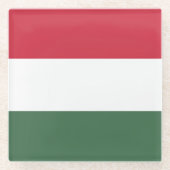Flagge Ungarns Glasuntersetzer (Vorderseite)