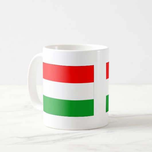 Flagge Ungarns Kaffeetasse (Vorderseite Links)