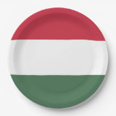Flagge Ungarns Pappteller (Vorderseite)