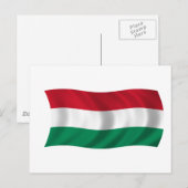 Flagge Ungarns Postkarte (Vorne/Hinten)