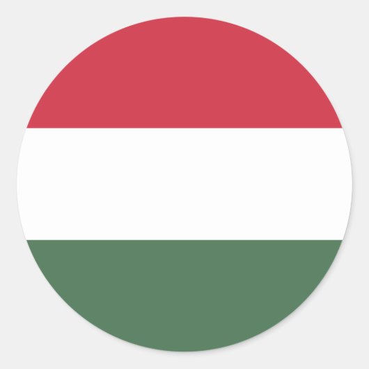 Flagge Ungarns Runder Aufkleber (Vorderseite)