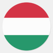 Flagge Ungarns Runder Aufkleber (Vorderseite)