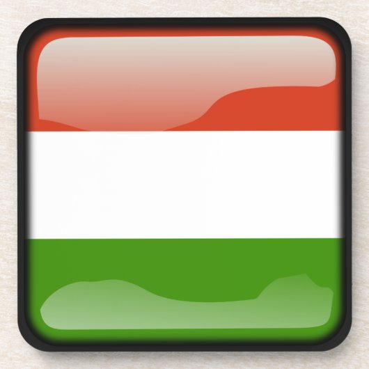Flagge Ungarns Untersetzer (Vorderseite)