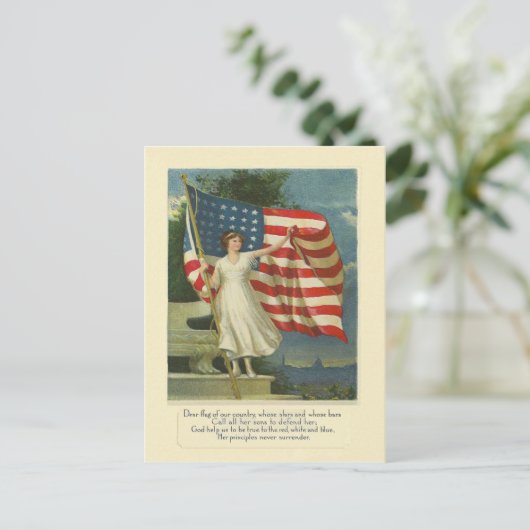 Flagge unseres Landes Postkarte (Stehend Vorderseite)