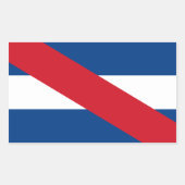 Flagge Uruguay/Uruguay Artigas Rechteckiger Aufkleber (Vorderseite)