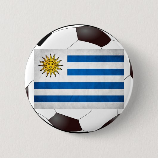 Flagge Uruguays Button (Vorderseite)