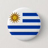Flagge Uruguays Button (Vorderseite)