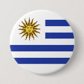 Flagge Uruguays Button (Vorderseite)