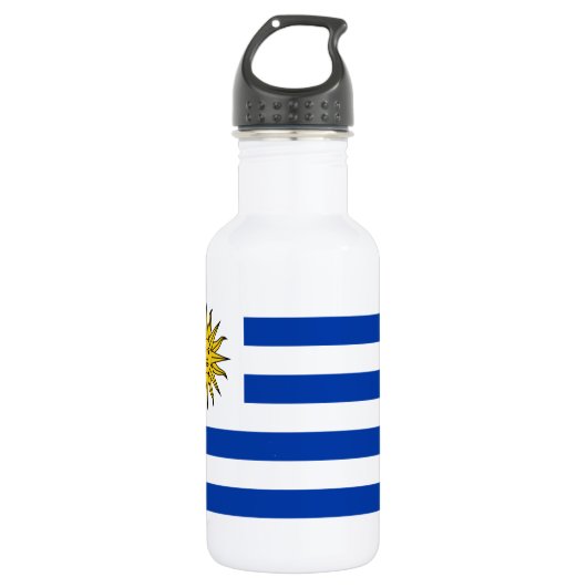 Flagge Uruguays Edelstahlflasche (Vorderseite)